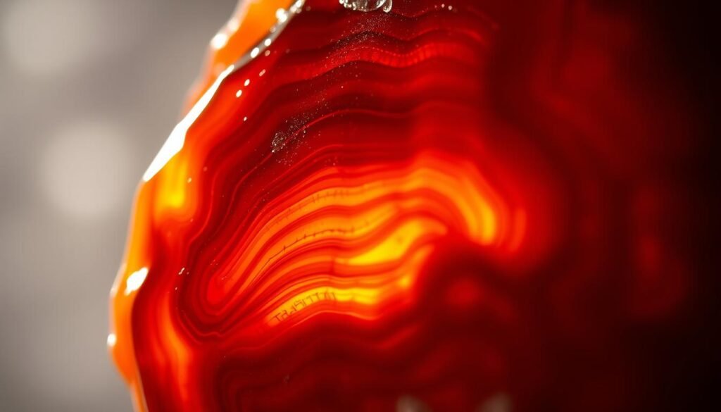 Carnelian vibrant hues and energy